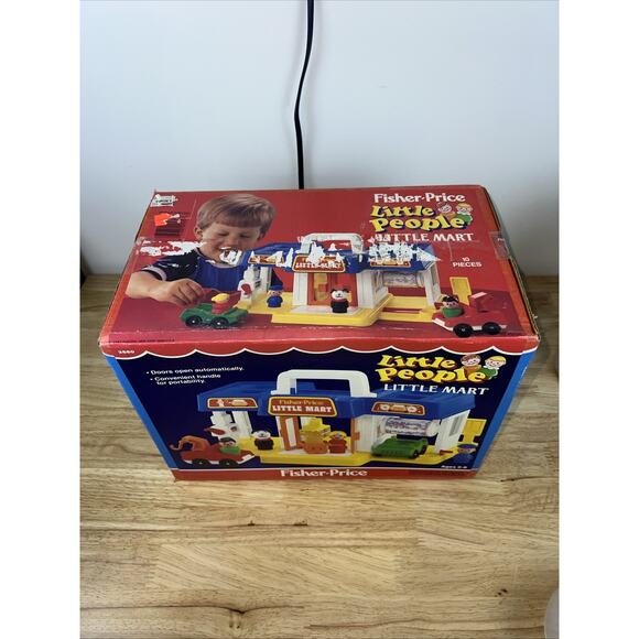 Vintage 1986 Fisher Price Little People Little Mini Mart W/Box. Missing 1 Piece - Picture 11 of 11
